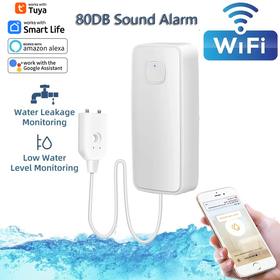 Smart Home Water Level Sensor - Tuya WiFi Smart Water Leak Sensor