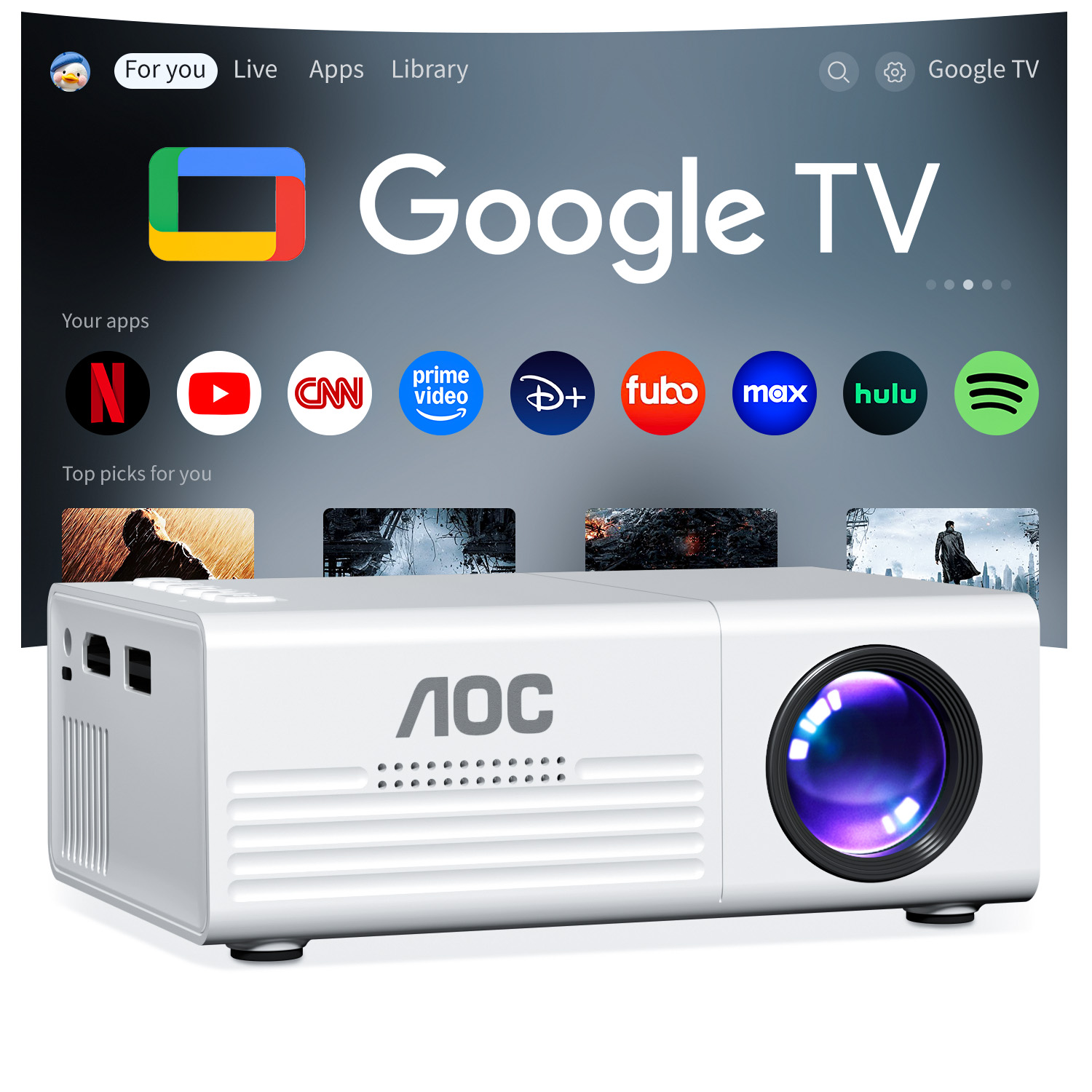 Smart Home Midea - AOC Mini Projector TFT LCD Wifi