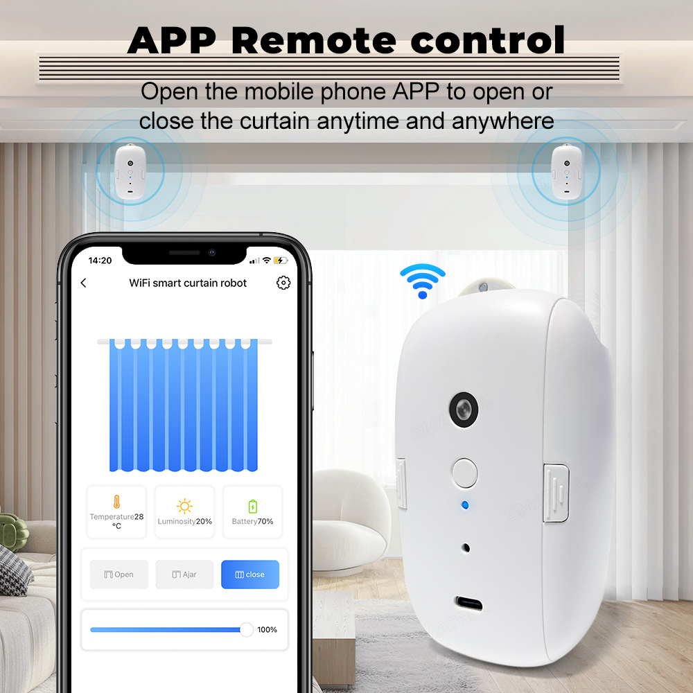 Tuya Smart Curtain Motor Bt Vo - огляд і ціна Smart Curtain Robot