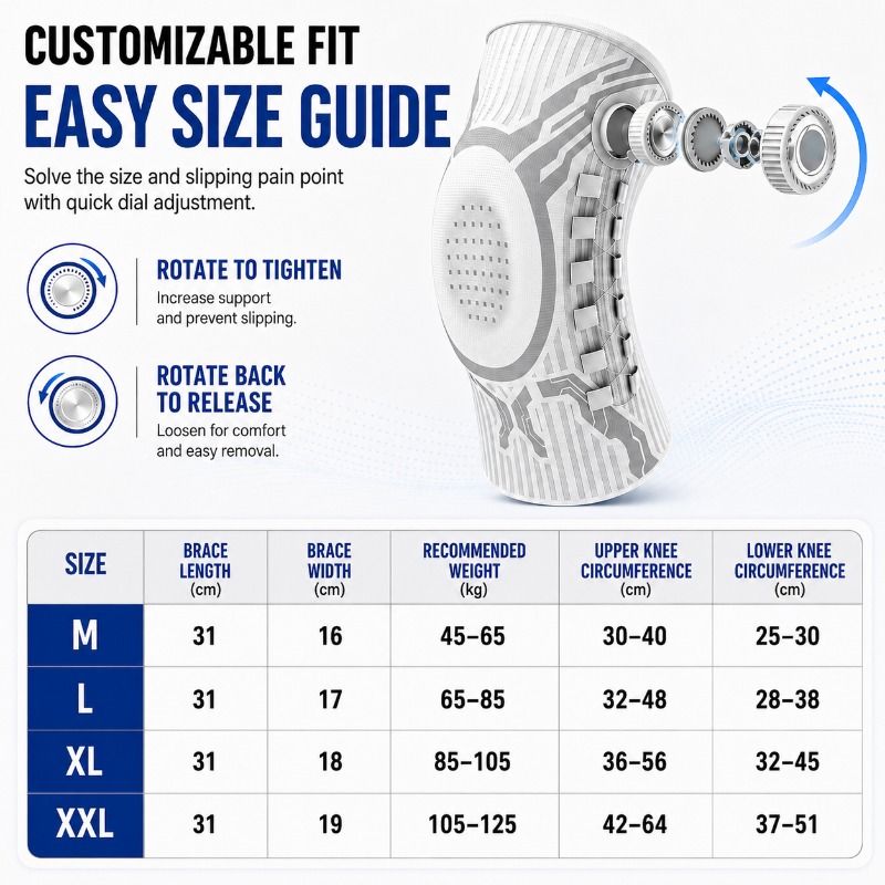 Smart Knob Knee Brace Patella  - огляд і ціна Smart Home Wellness