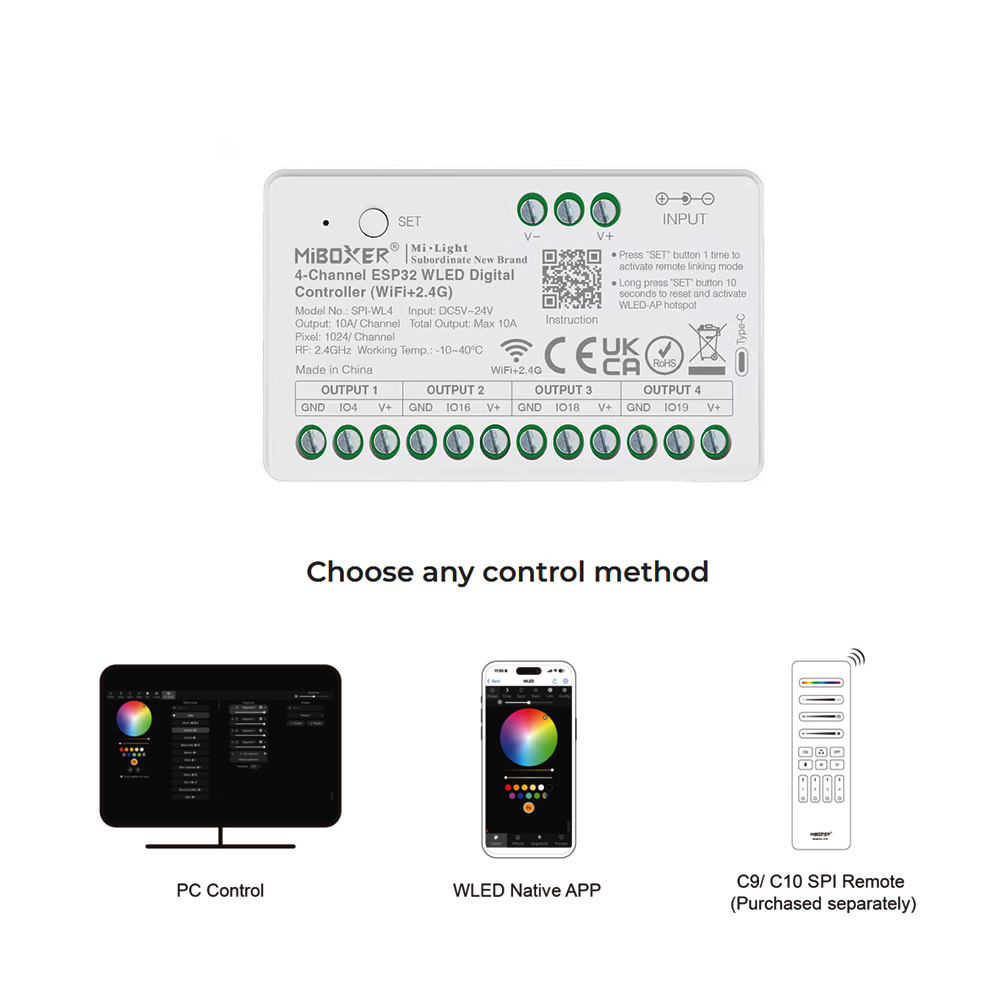 Miboxer SPIW5-4 5in1 SPI LED C - огляд і ціна Wifi Led Dimmer