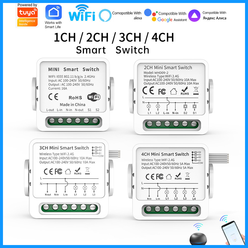 Tuya WiFi Smart Switch 1/2/3/4 - огляд і ціна Smart Home Web