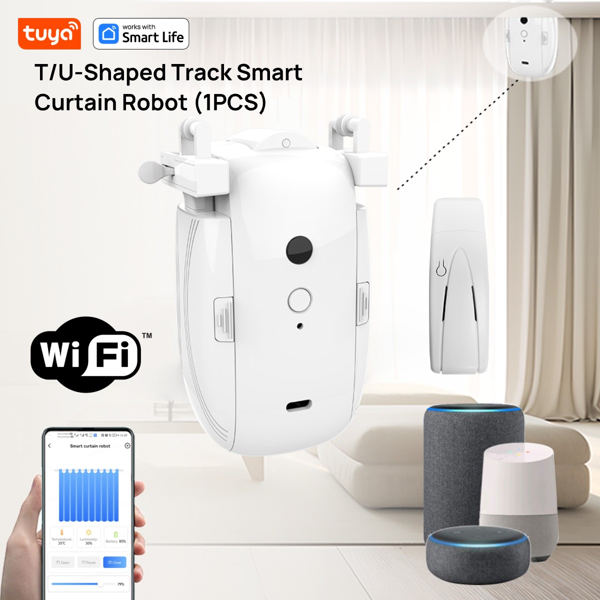 Tuya Smart WiFi Curtain Robot  - огляд і ціна Smart Curtain Robot