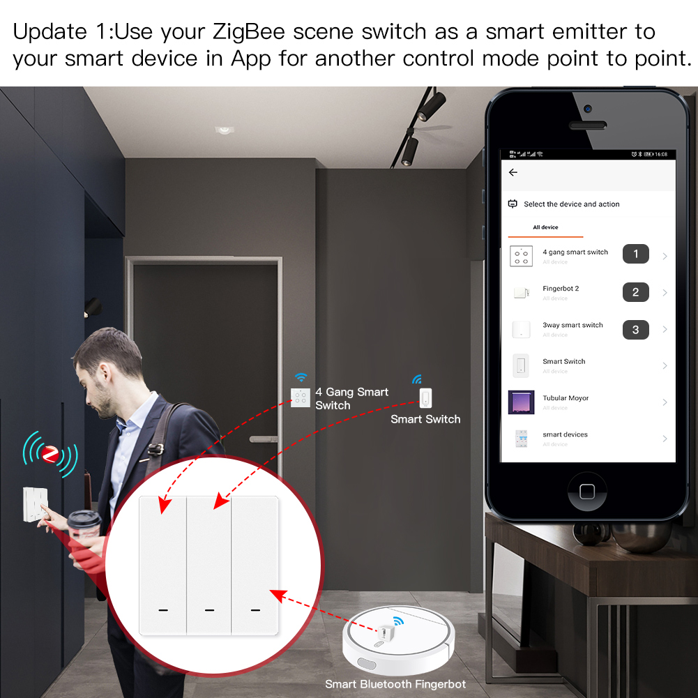 MOES Tuya ZigBee Scene Switch  - огляд і ціна Smart Home Remote Control