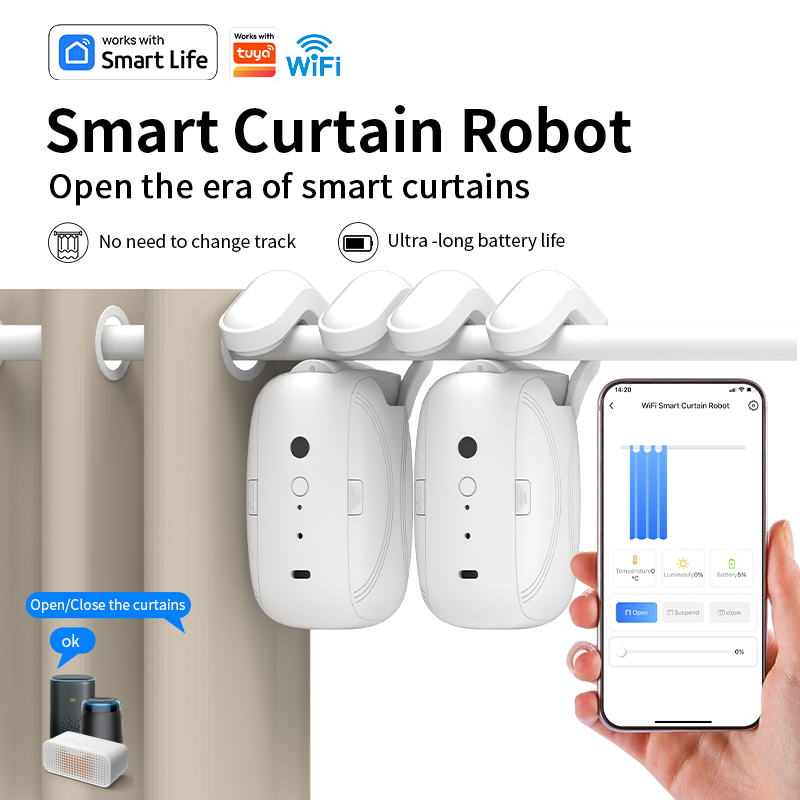 2pcs Wi-Fi Smart Curtain Robot - огляд і ціна Smart Curtain Robot