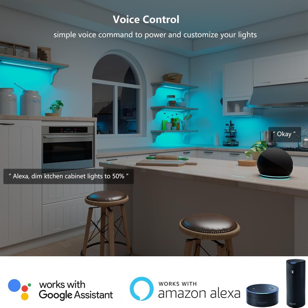 DC12V RGB Color Under Cabinet  - огляд і ціна Alexa Compatible Bulb