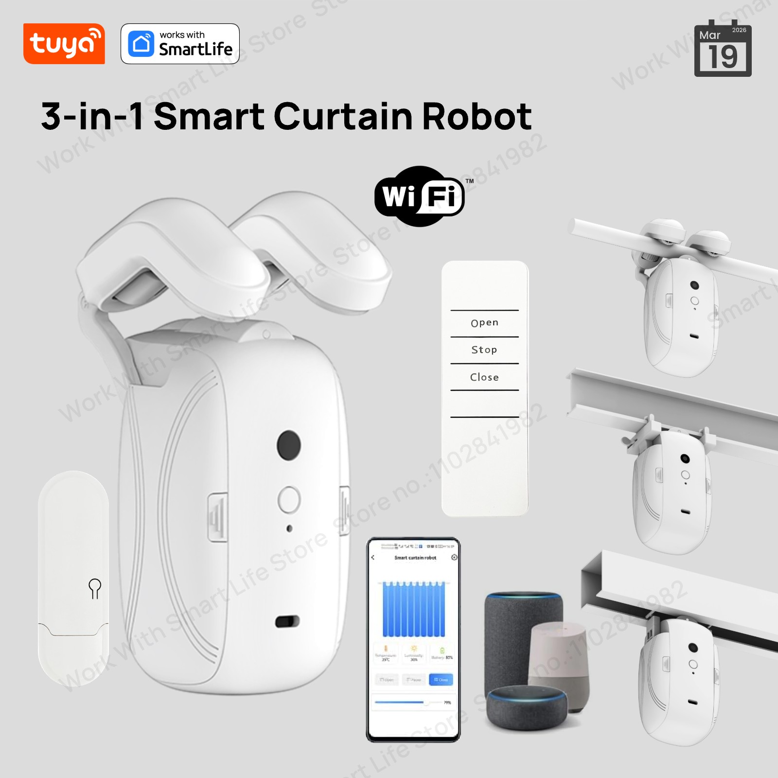 1/2PCS Tuya Smart WiFi Curtain - огляд і ціна Smart Curtain Robot