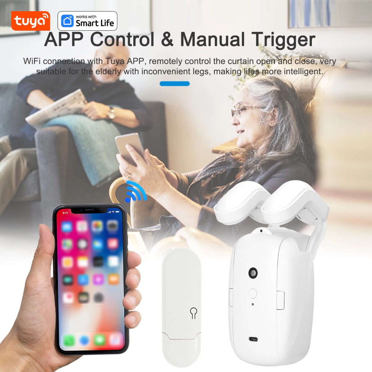 1/2PCS Tuya Smart WiFi Curtain - огляд і ціна Smart Curtain Robot