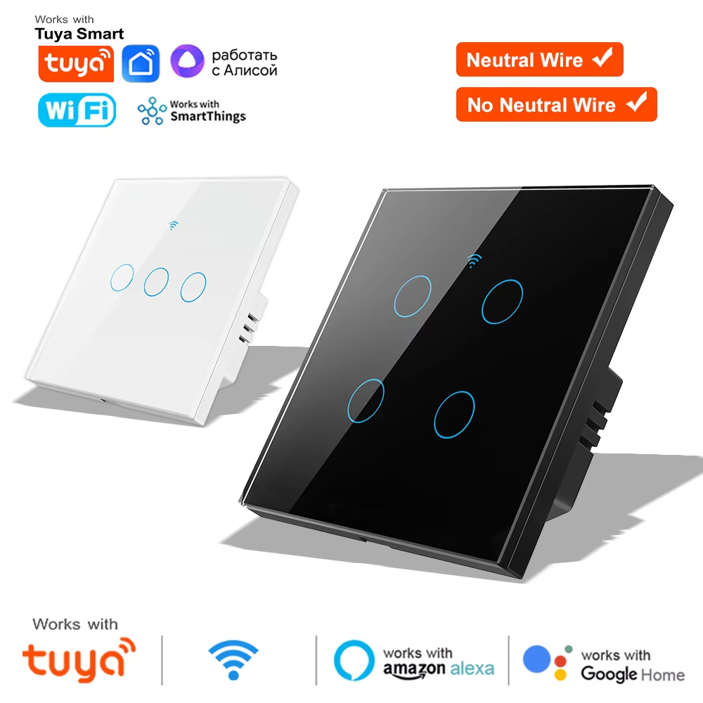 1 2 3 4 Gang WiFi RF 433mhz To - огляд і ціна Smart Light Switch