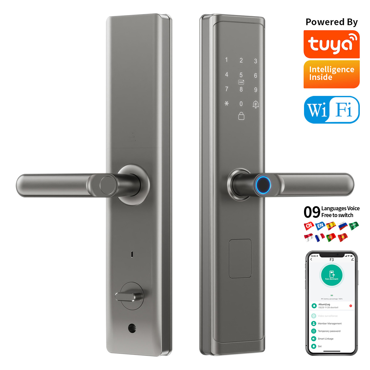 Tuya Wifi TTlock App Fingerpri - огляд і ціна Smart Home Door Lock