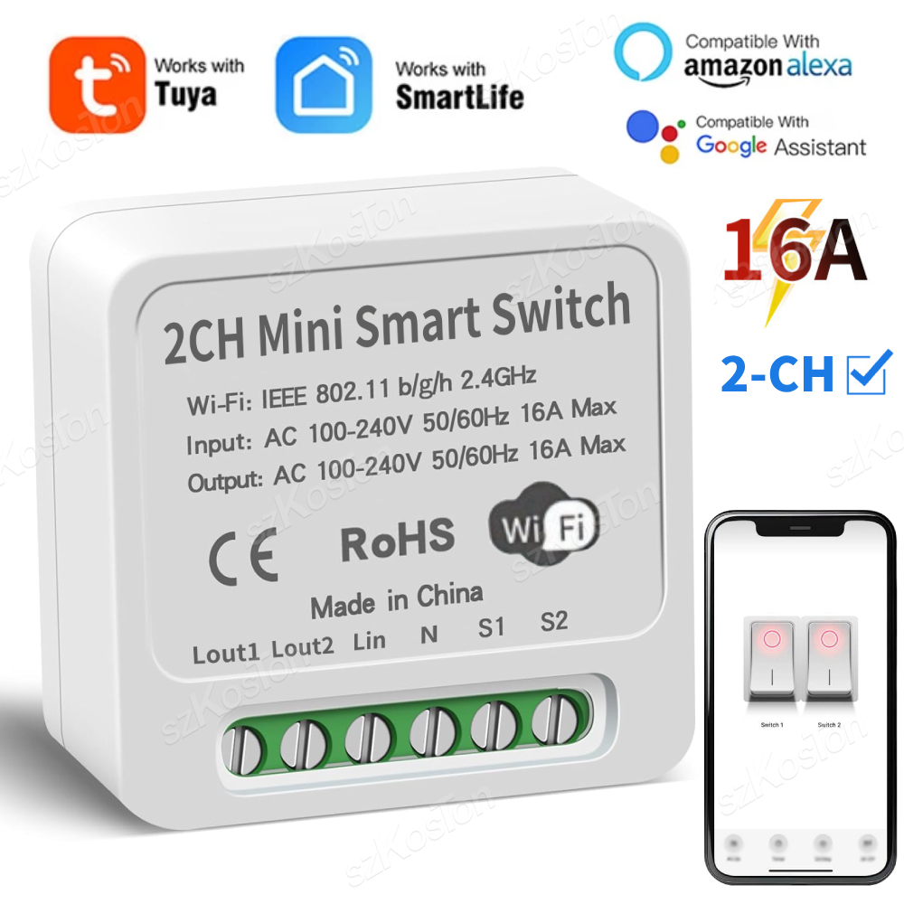 16A Tuya WiFi Smart Switch Mod - огляд і ціна Smart Light Switch