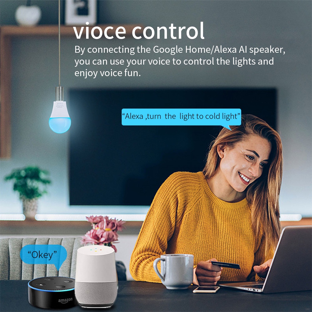 SIXWGH E27 Bulb WiFi 9W Smart  - огляд і ціна Alexa Compatible Bulb