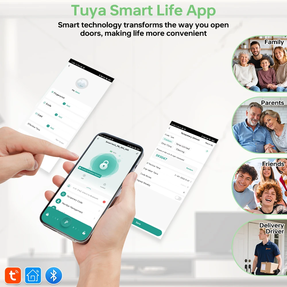 Tuya Bluetooth Smart Fingerpri - огляд і ціна Smart Home Door Lock