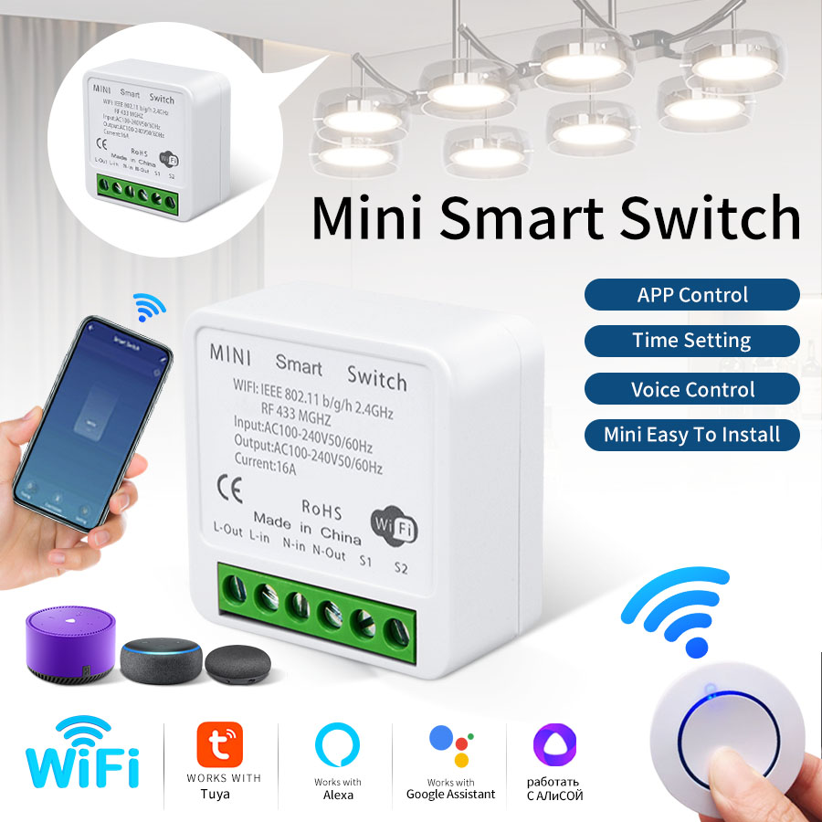 RF433Mhz 16A/20A Tuya WiFi Sma - огляд і ціна Wifi Led Dimmer